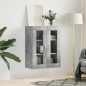 vidaXL Mobile a Parete Grigio Cemento 69,5x34x90 cm