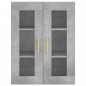 vidaXL Mobile a Parete Grigio Cemento 69,5x34x90 cm