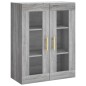 vidaXL Mobile a Parete Grigio Sonoma 69,5x34x90 cm