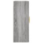 vidaXL Mobile a Parete Grigio Sonoma 69,5x34x90 cm