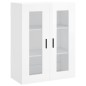vidaXL Mobile a Parete Bianco Lucido 69,5x34x90 cm