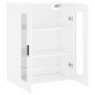vidaXL Mobile a Parete Bianco Lucido 69,5x34x90 cm