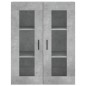 vidaXL Mobile a Parete Grigio Cemento 69,5x34x90 cm