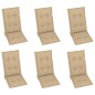 Sedie da Giardino Pieghevoli 6 pz con Cuscini Massello Acacia Sedie da Giardino Pieghevoli 6 pz con Cuscini Massello Acacia