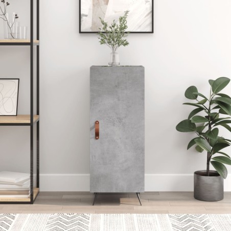 vidaXL Credenza Grigio Cemento 34,5x34x90 cm in Legno Multistrato