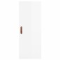 vidaXL Mobile a Parete Bianco Lucido 34,5x34x90 cm