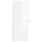 vidaXL Mobile a Parete Bianco Lucido 34,5x34x90 cm