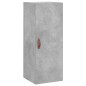 vidaXL Mobile a Parete Grigio Cemento 34,5x34x90 cm