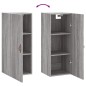 vidaXL Mobile a Parete Grigio Sonoma 34,5x34x90 cm