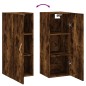 vidaXL Mobile a Parete Rovere Fumo 34,5x34x90 cm