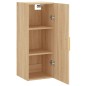 vidaXL Mobile a Parete Rovere Sonoma 34,5x34x90 cm