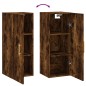 vidaXL Mobile a Parete Rovere Fumo 34,5x34x90 cm