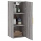 vidaXL Mobile a Parete Grigio Sonoma 34,5x34x90 cm