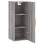 vidaXL Mobile a Parete Grigio Sonoma 34,5x34x90 cm