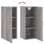 vidaXL Mobile a Parete Grigio Sonoma 34,5x34x90 cm