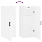 vidaXL Mobile a Parete Bianco 34,5x34x90 cm