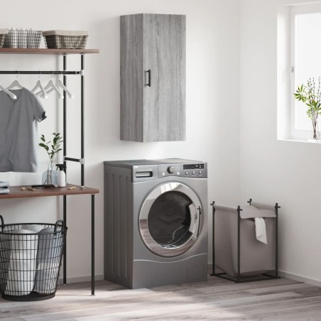 vidaXL Mobile a Parete Grigio Sonoma 34,5x34x90 cm