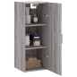 vidaXL Mobile a Parete Grigio Sonoma 34,5x34x90 cm