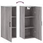 vidaXL Mobile a Parete Grigio Sonoma 34,5x34x90 cm
