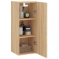 vidaXL Mobile a Parete Rovere Sonoma 34,5x34x90 cm