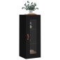 vidaXL Mobile a Parete Nero 34,5x34x90 cm