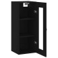 vidaXL Mobile a Parete Nero 34,5x34x90 cm