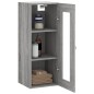 vidaXL Mobile a Parete Grigio Sonoma 34,5x34x90 cm