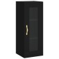 vidaXL Mobile a Parete Nero 34,5x34x90 cm