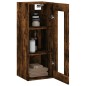 vidaXL Mobile a Parete Rovere Fumo 34,5x34x90 cm