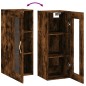 vidaXL Mobile a Parete Rovere Fumo 34,5x34x90 cm