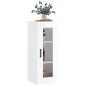 vidaXL Mobile a Parete Bianco Lucido 34,5x34x90 cm