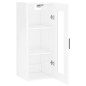 vidaXL Mobile a Parete Bianco Lucido 34,5x34x90 cm