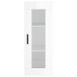 vidaXL Mobile a Parete Bianco Lucido 34,5x34x90 cm