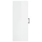vidaXL Mobile a Parete Bianco Lucido 34,5x34x90 cm