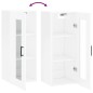 vidaXL Mobile a Parete Bianco Lucido 34,5x34x90 cm