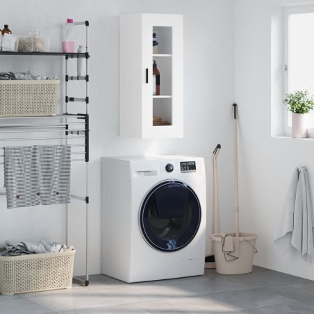 vidaXL Mobile a Parete Bianco 34,5x34x90 cm