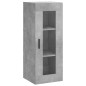 vidaXL Mobile a Parete Grigio Cemento 34,5x34x90 cm