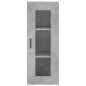 vidaXL Mobile a Parete Grigio Cemento 34,5x34x90 cm