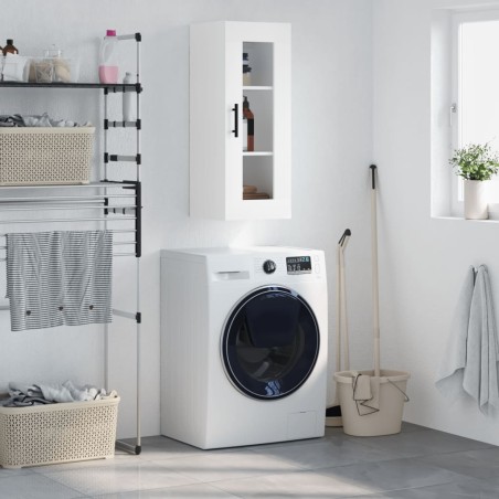 vidaXL Mobile a Parete Bianco 34,5x34x90 cm