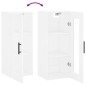 vidaXL Mobile a Parete Bianco 34,5x34x90 cm