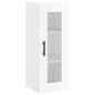 vidaXL Mobile a Parete Bianco Lucido 34,5x34x90 cm