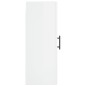 vidaXL Mobile a Parete Bianco Lucido 34,5x34x90 cm