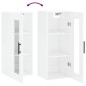 vidaXL Mobile a Parete Bianco Lucido 34,5x34x90 cm
