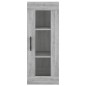 vidaXL Mobile a Parete Grigio Sonoma 34,5x34x90 cm
