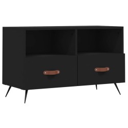 vidaXL Mobile Porta TV Nero 80x36x50 cm in Legno Multistrato