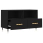 vidaXL Mobile Porta TV Nero 80x36x50 cm in Legno Multistrato vidaXL Mobile Porta TV Nero 80x36x50 cm in Legno Multistrato
