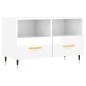 vidaXL Mobile Porta TV Bianco Lucido 80x36x50 cm in Legno Multistrato vidaXL Mobile Porta TV Bianco Lucido 80x36x50 cm in Legno Multistrato