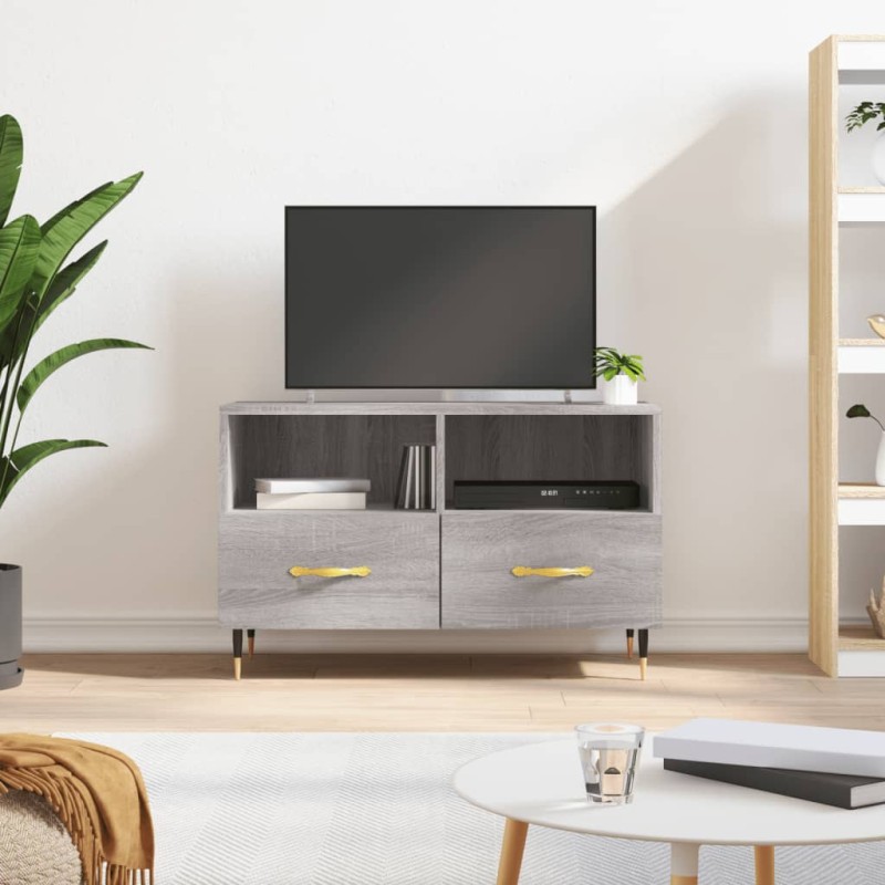vidaXL Mobile Porta TV Grigio Sonoma 80x36x50 cm in Legno Multistrato vidaXL Mobile Porta TV Grigio Sonoma 80x36x50 cm in Legno Multistrato