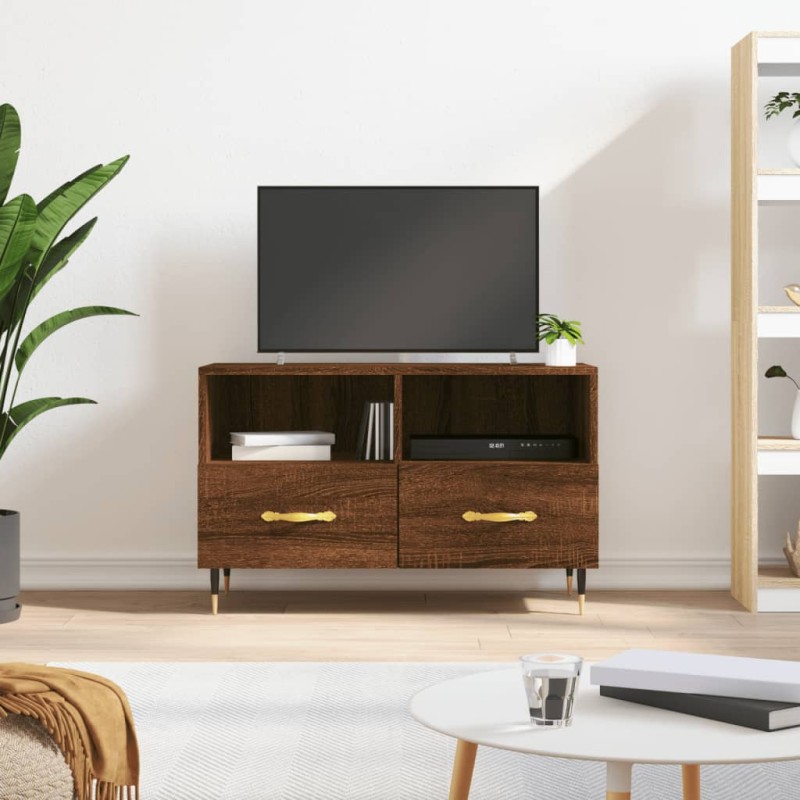 vidaXL Mobile Porta TV Rovere Marrone 80x36x50 cm in Legno Multistrato vidaXL Mobile Porta TV Rovere Marrone 80x36x50 cm in Legno Multistrato