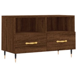 vidaXL Mobile Porta TV Rovere Marrone 80x36x50 cm in Legno Multistrato